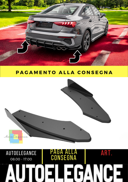 ⭐Street Pro Rear Side Splitter + Flap Suitable for Audi S3 Sedan 8Y⭐