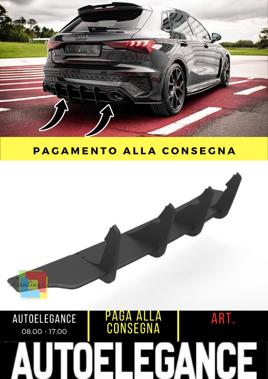 ⭐Diffusore posteriore nero luci Street Pro Audi RS3 Sportback 8Y⭐