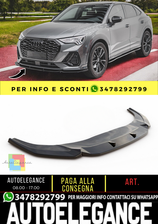 🔥Front splitter V.1 suitable for Audi Q3 Sportback S-Line🔥