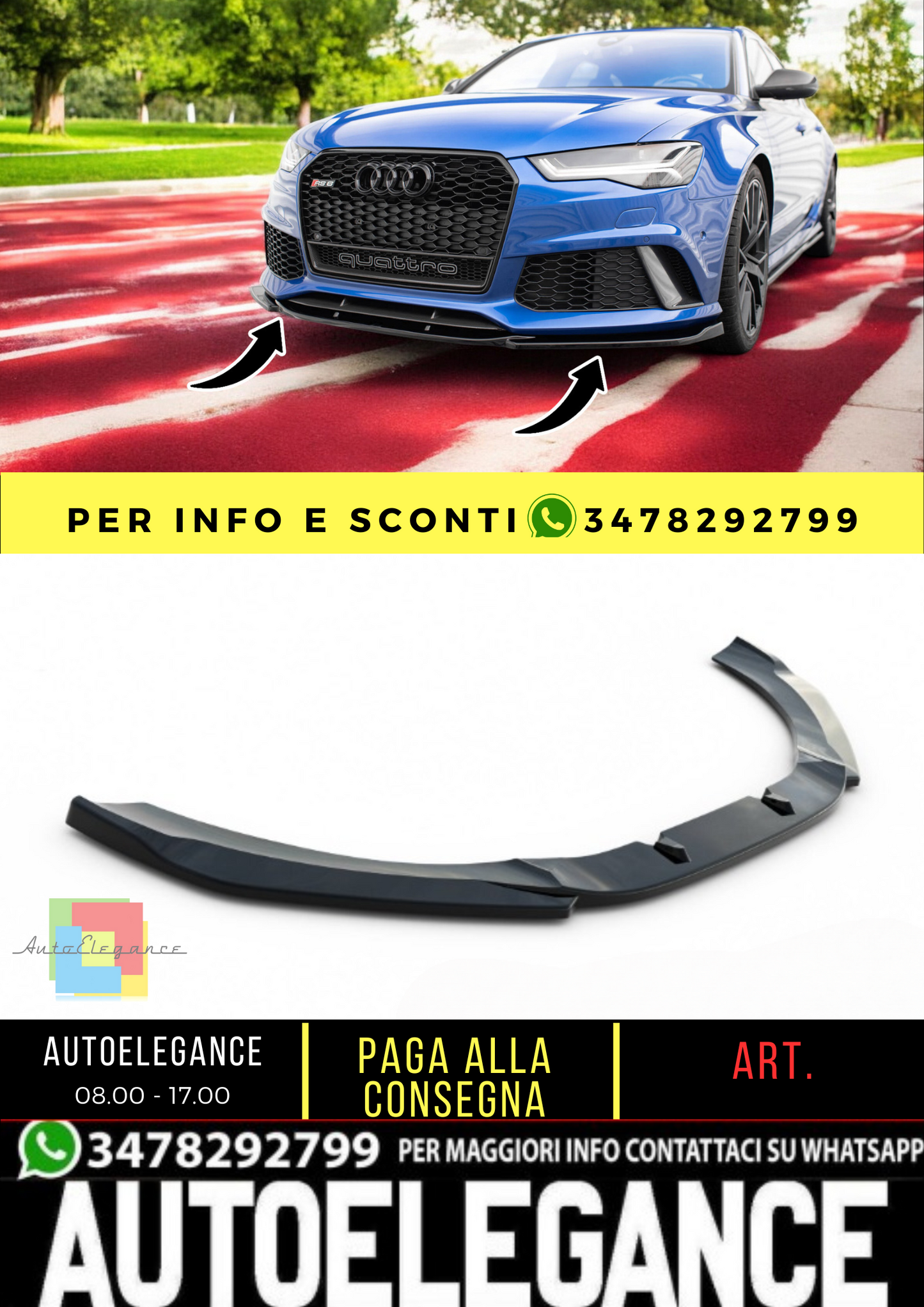🔥Front splitter V.3 suitable for Audi RS6 C7🔥