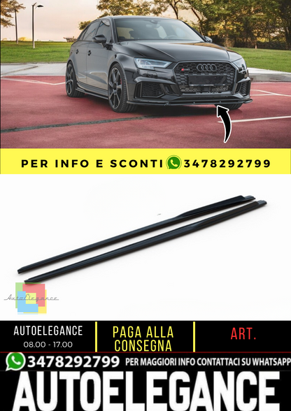 🔥Sotto Minigonne Laterali adatto per V.2 Audi RS3 8V Sportback Facelift🔥