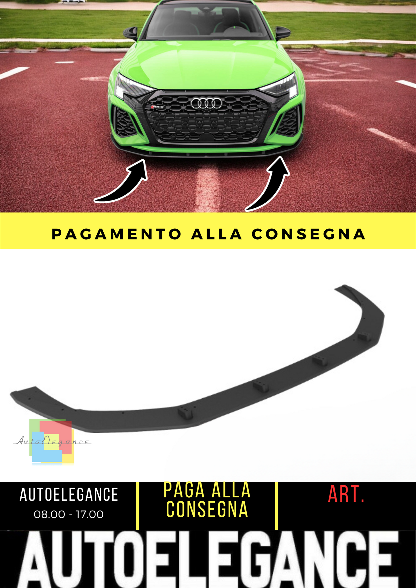 ⭐Splitter anteriore Street Pro Audi RS3 8Y⭐
