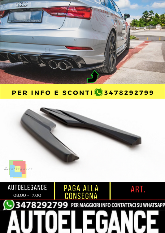 🔥Rear Side Splitter V.2 suitable for Audi S3 Sedan 8V Facelift🔥