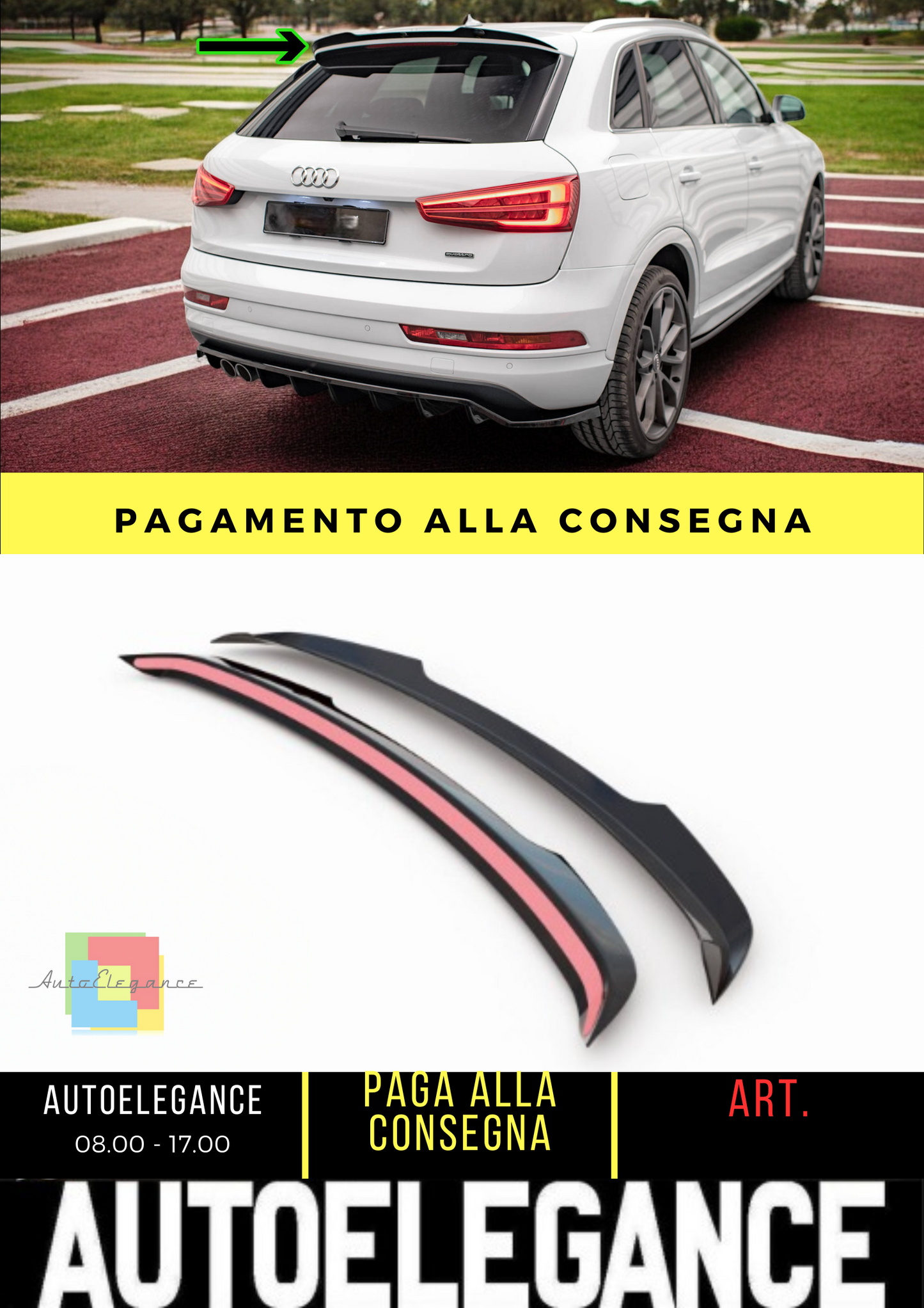 ⭐Spoiler cap suitable for Audi Q3 Sport 8U Facelift / S-Line 8U⭐