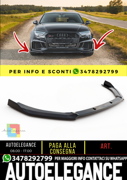 🔥Front splitter V.3 suitable for Audi RS3 8V FL Sportback🔥
