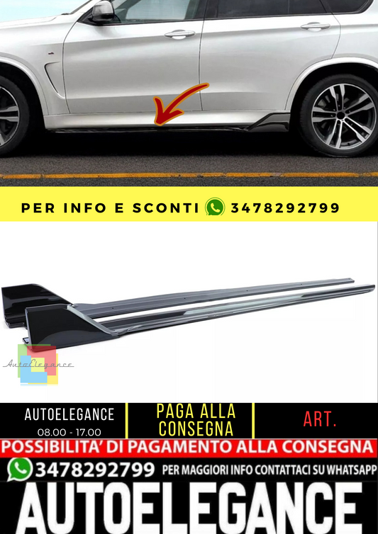 🔥Attacco minigonne laterali nere lucide adatte per BMW X5 F15 13-18🔥