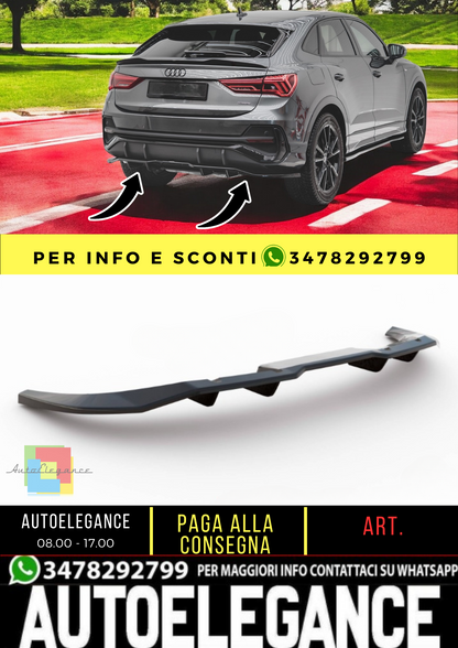 🔥Splitter posteriore (con barre verticali)adatto per Audi Q3 Sportback S-Line🔥