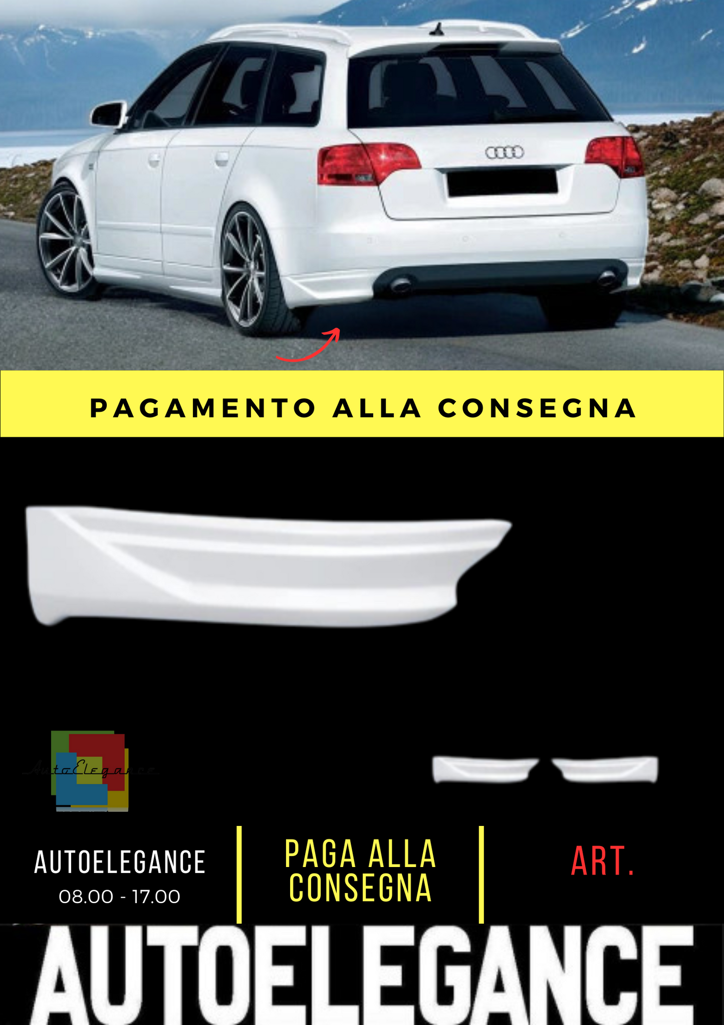 💕REAR UNDERBODY SPLITTER SUITABLE FOR AUDI A4 B7💕 