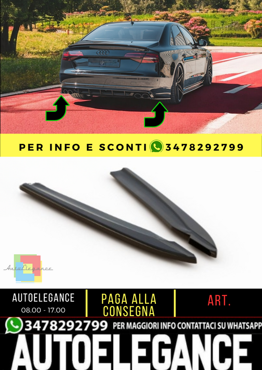🔥Rear Side Splitter V.2 suitable for Audi S8 D4 Facelift🔥