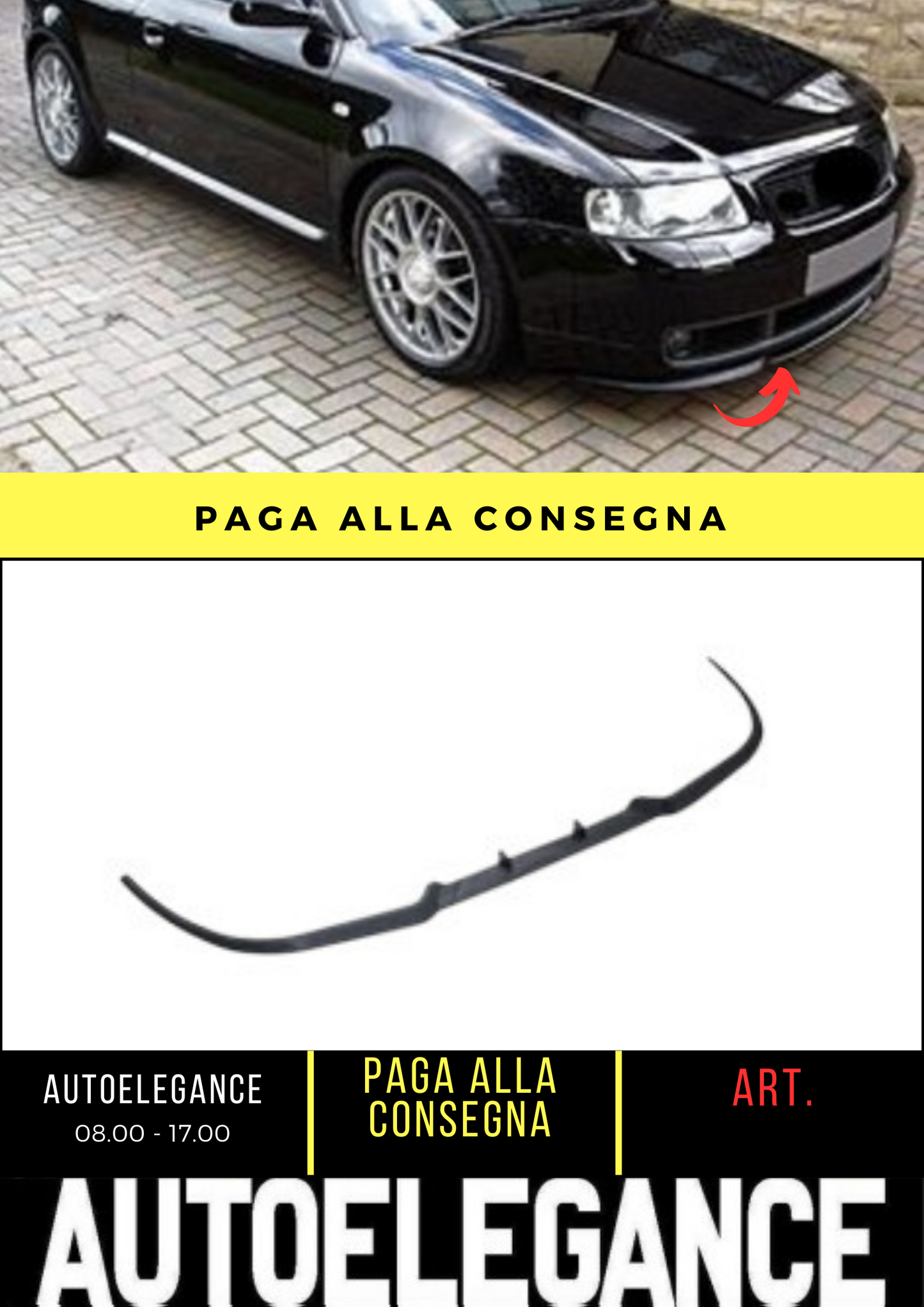 💕FRONT SPLITTER SUITABLE FOR AUDI A3 8L💕
