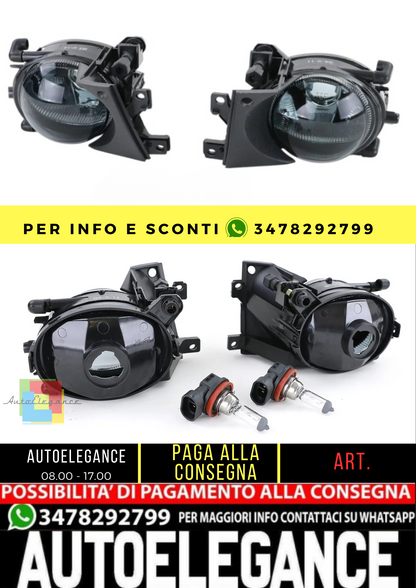 🔥Set fendinebbia in vetro trasparente fumo nero adatto per BMW Serie 5 E39 🔥