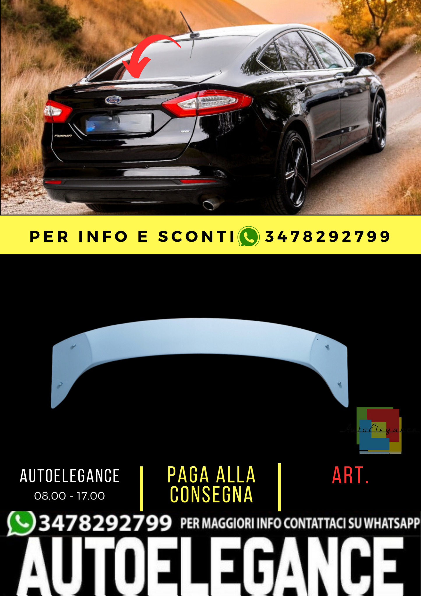 💕SPOILER SUITABLE FOR FORD MONDEO FUSION SALOON MK5 💕