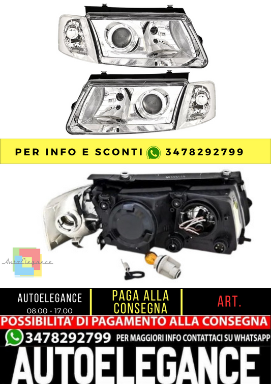 🔥Set fari per VWPassat3 Bab 96 in un set di frecce, vetro trasparente, cromato🔥