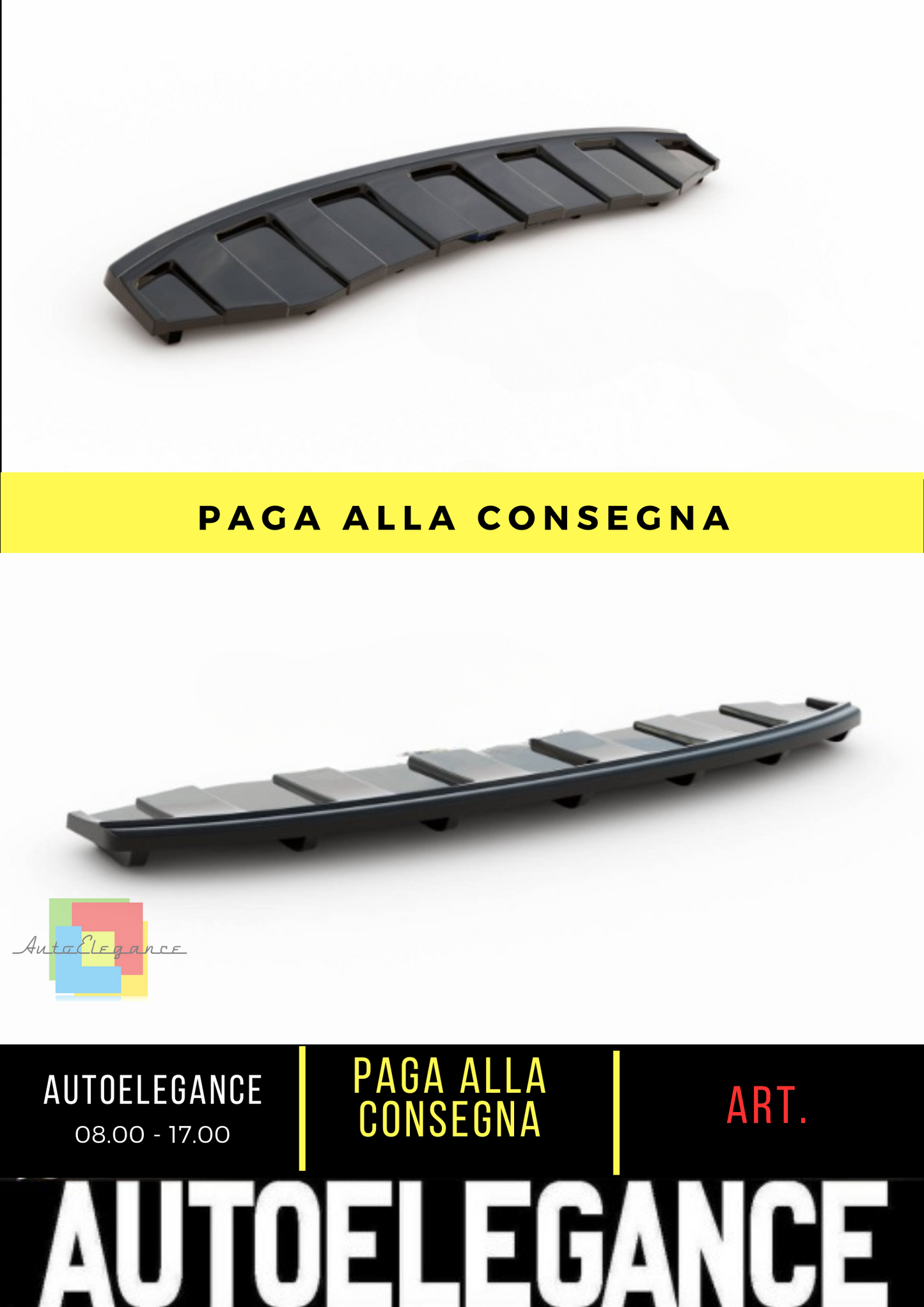 🔥Diffusore posteriore nero luci adatto per AUDI A6 C7🔥