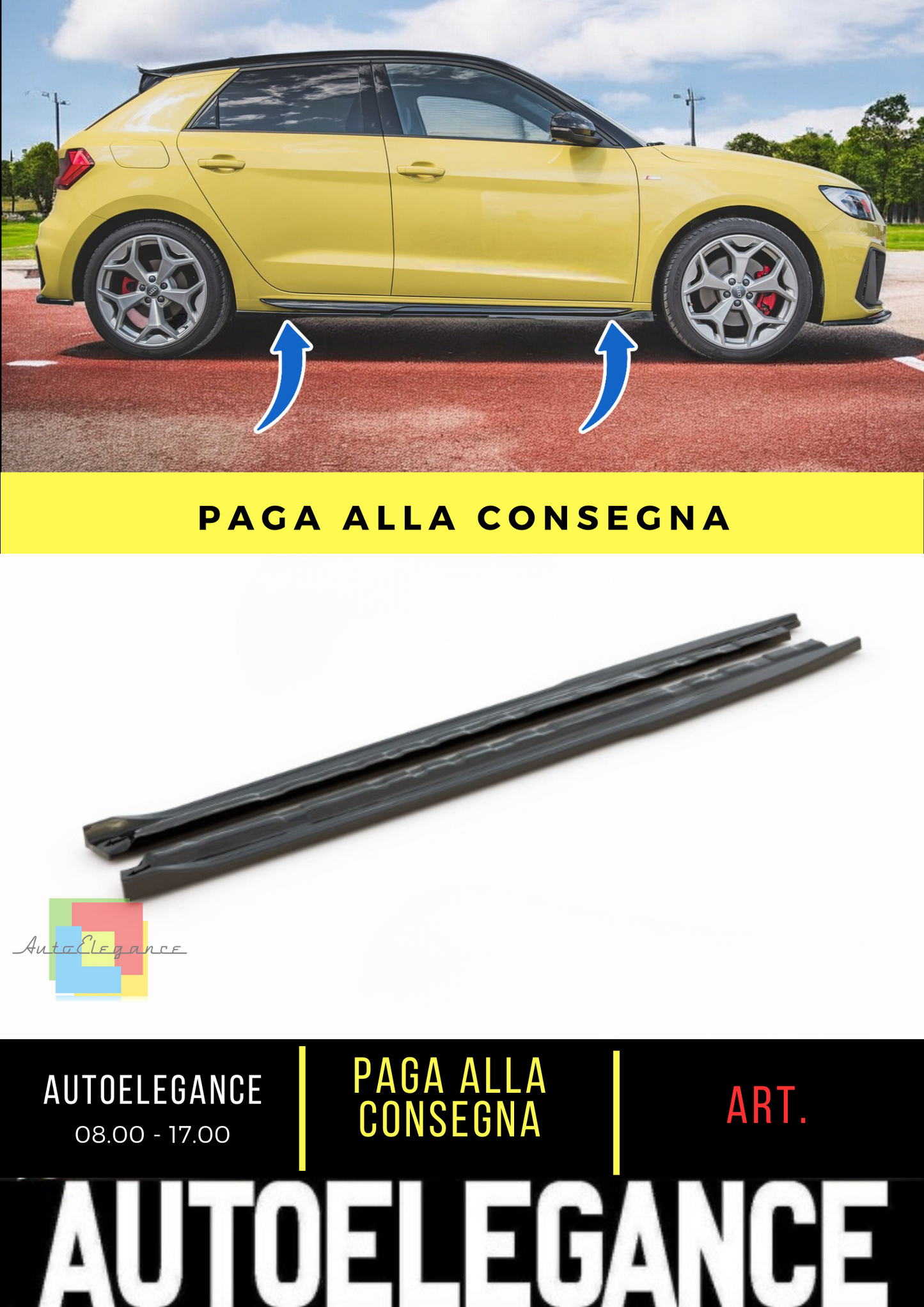 🔥Under Side Skirts suitable for Audi A1 S-Line GB🔥