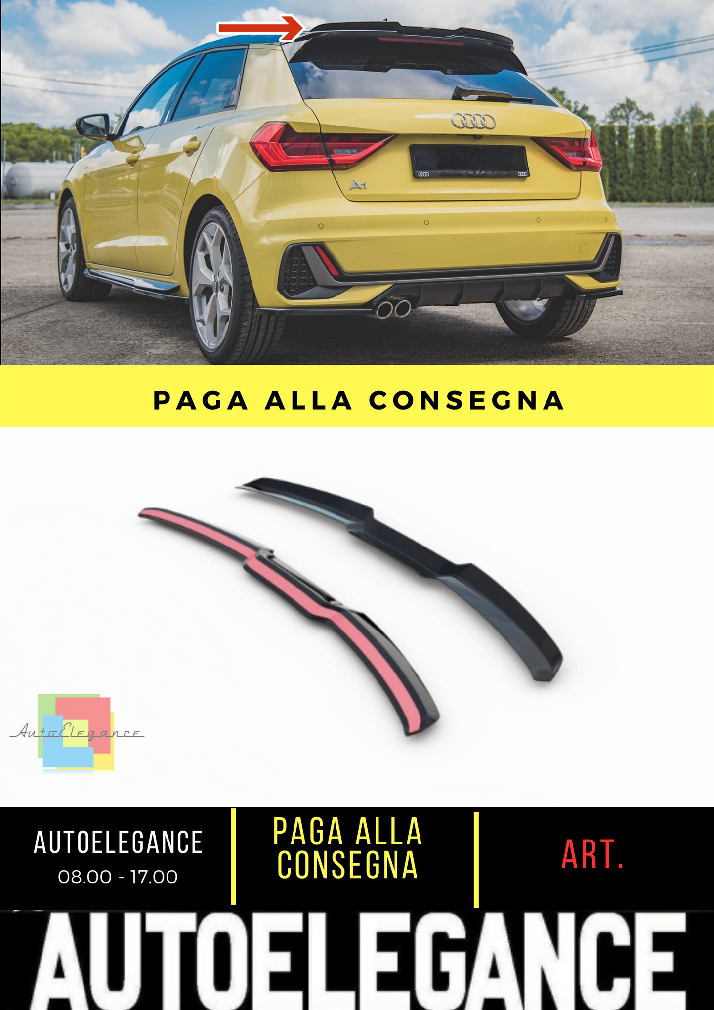 🔥Tappo spoiler adatto per Audi A1 S-Line GB🔥
