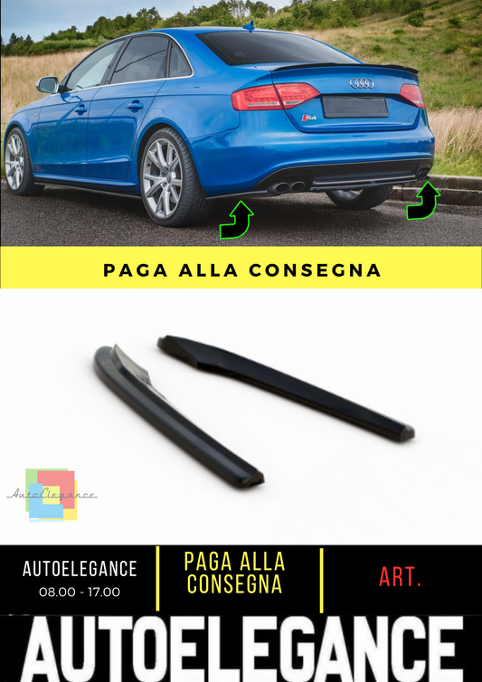 🔥Splitter laterali posteriori adatto per Audi S4 / A4 S-Line B8 Berlina🔥
