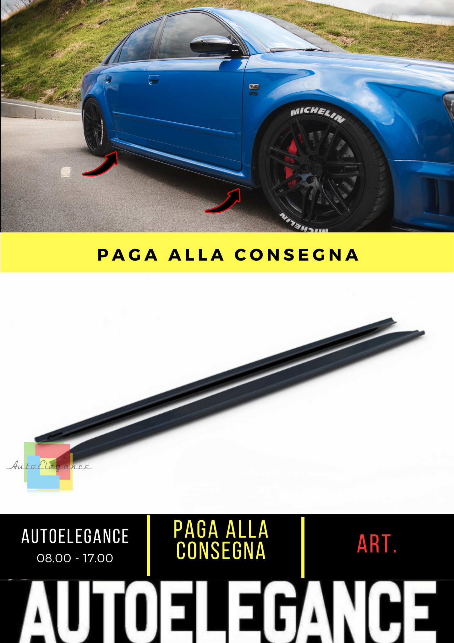 🔥Sotto Minigonne Laterali  adatto per Audi RS4 B7🔥