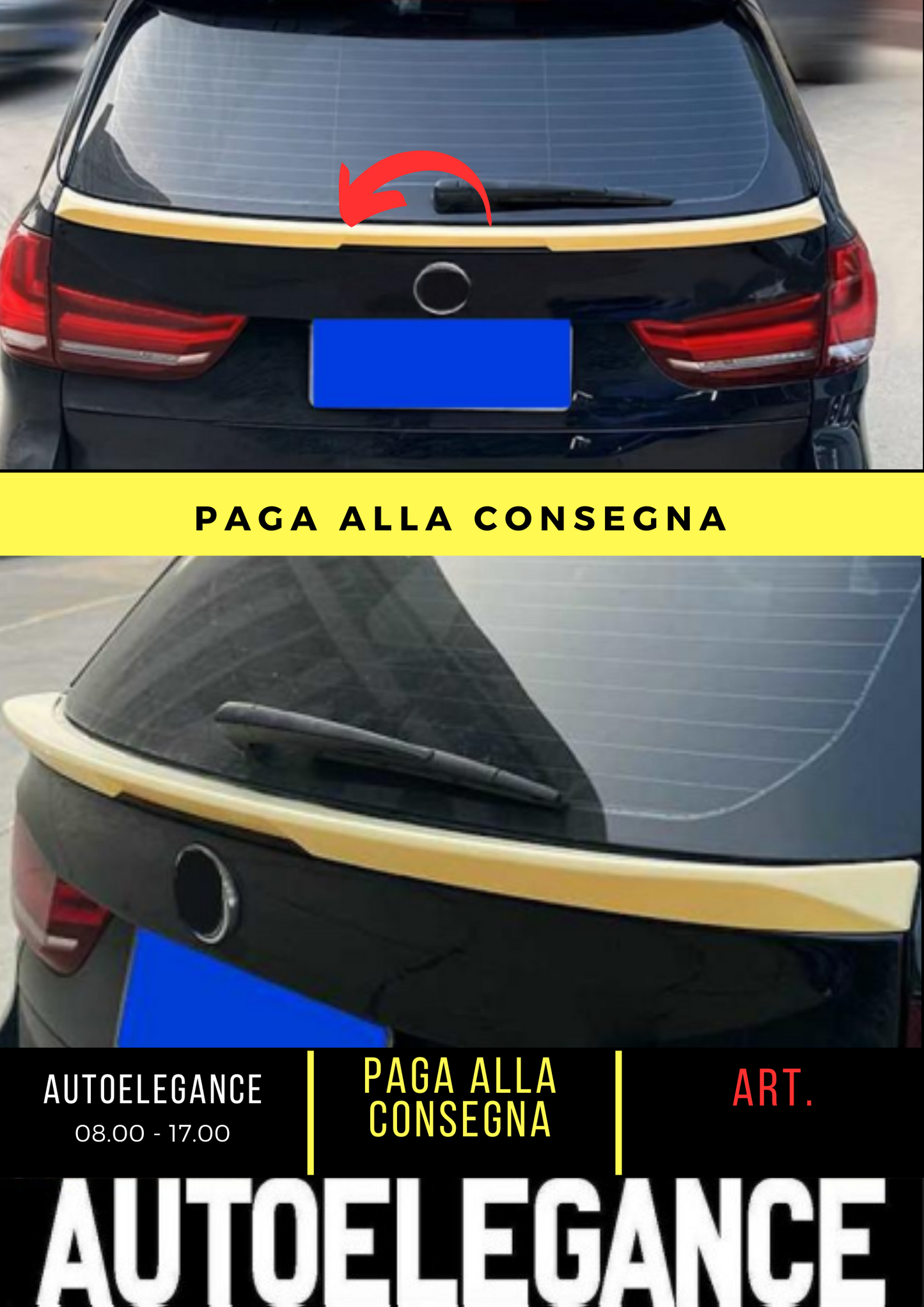 💕 REAR SPOILER SUITABLE FOR BMW X5 F15 GLOSSY BLACK💕