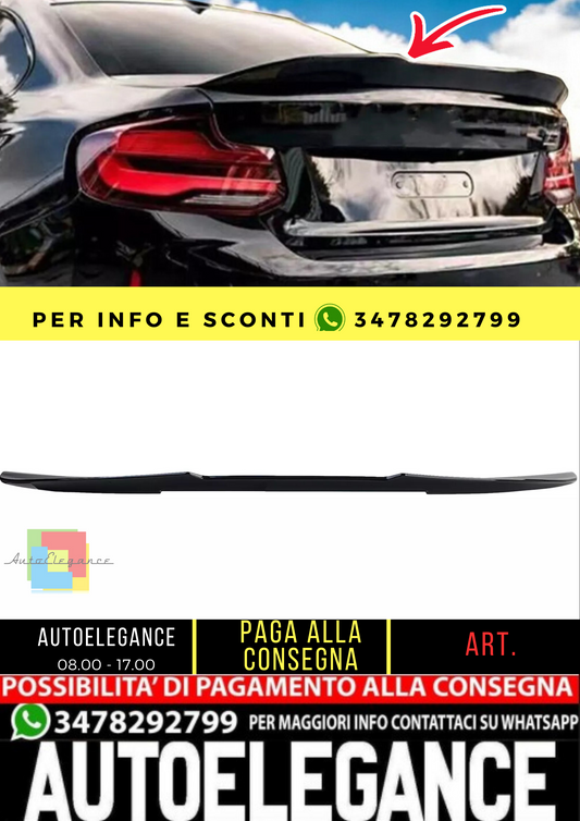 🔥Spoiler posteriore Ducktail nero lucido adatto per Serie 2 BMW F22 Coupé  🔥