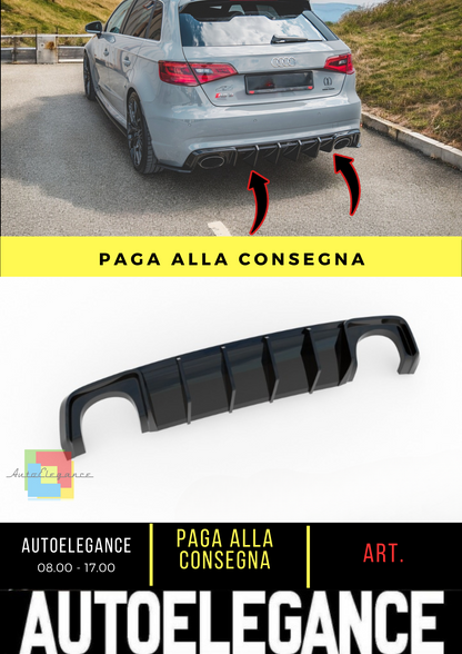 🔥Black rear diffuser lights suitable for Audi RS3 8V Sportback🔥