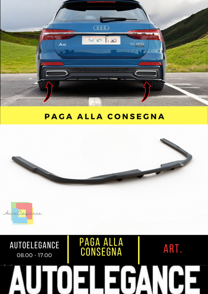 🔥Rear splitter (with vertical bars) suitable for Audi A6 S-Line C8🔥