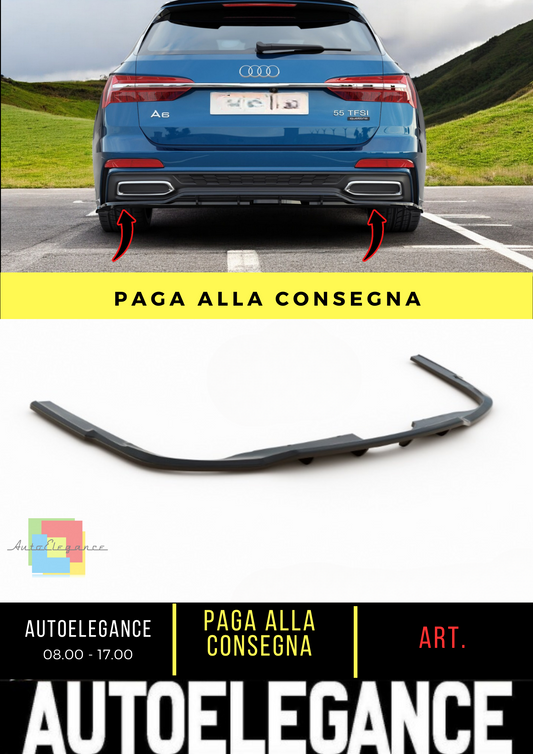 🔥Rear splitter (with vertical bars) suitable for Audi A6 S-Line C8🔥