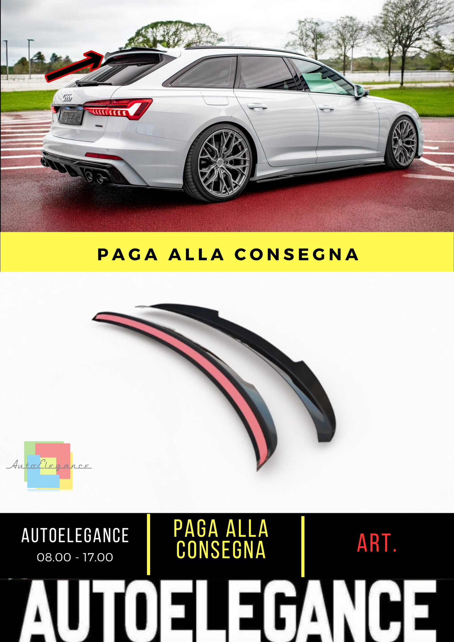 🔥AudiA6 Avant/A6 Allroad/A6 S-Line Avant/S6 Avant C8/C8Facelift spoiler cap🔥