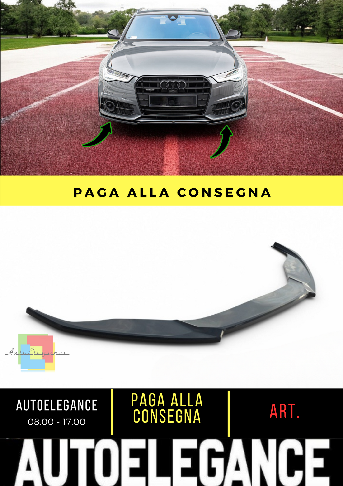 🔥Front splitter V.2 suitable for Audi A6 / A6 C7 S-line / S6 C7 Facelift🔥