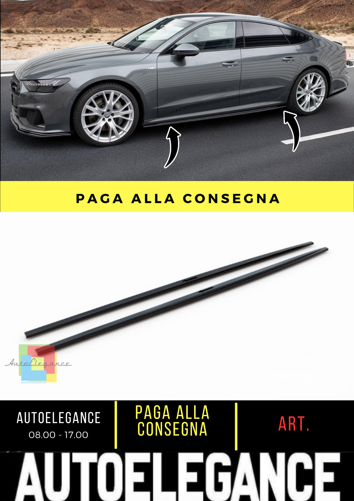 🔥Under Side Skirts suitable for Audi A7 S-Line C8/S7 C8/C8 Facelift/S7🔥