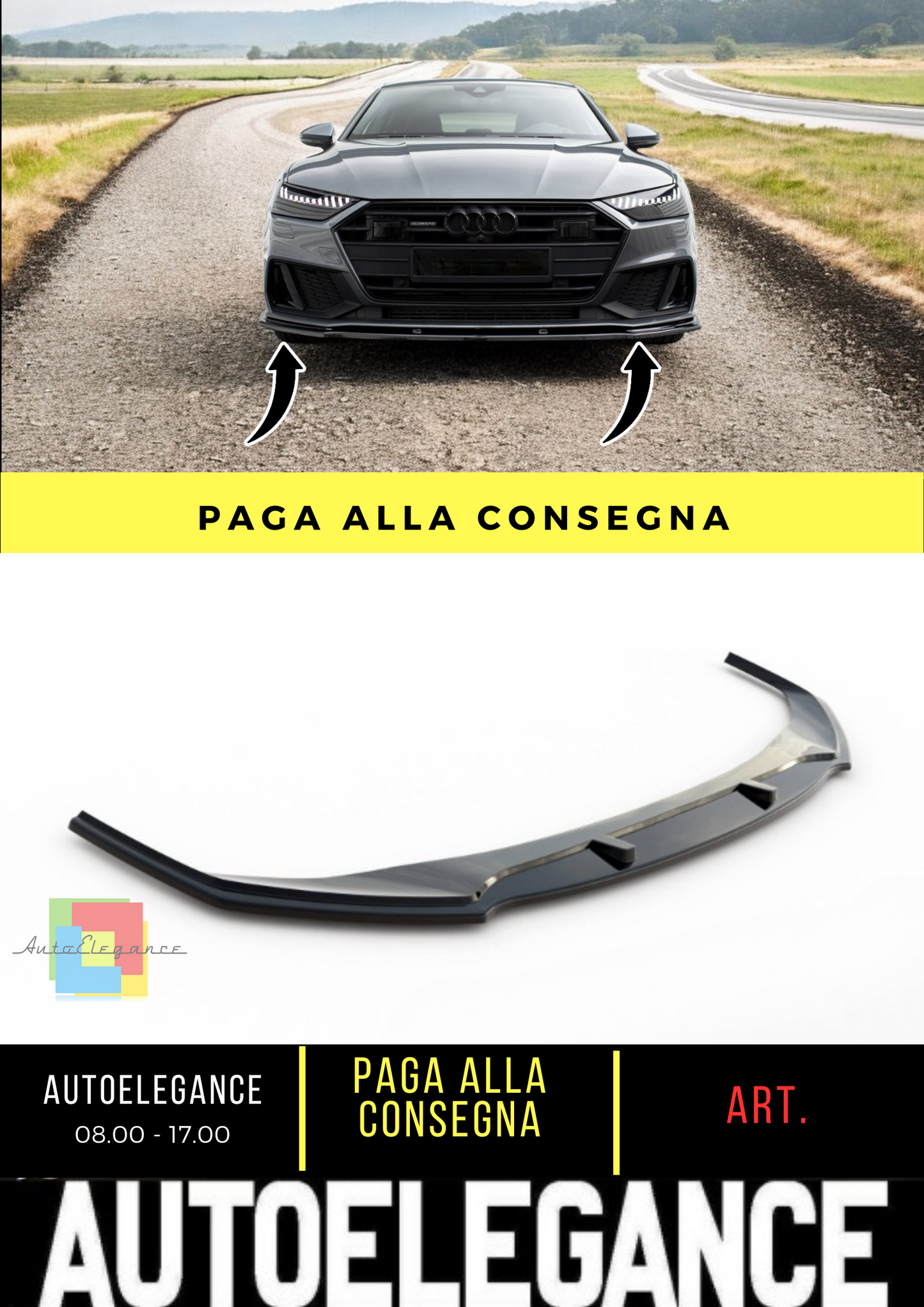 🔥Front splitter V.2 Audi A7 S-Line C8 / S7 C8 / C8 Facelift / S7 Facelift🔥