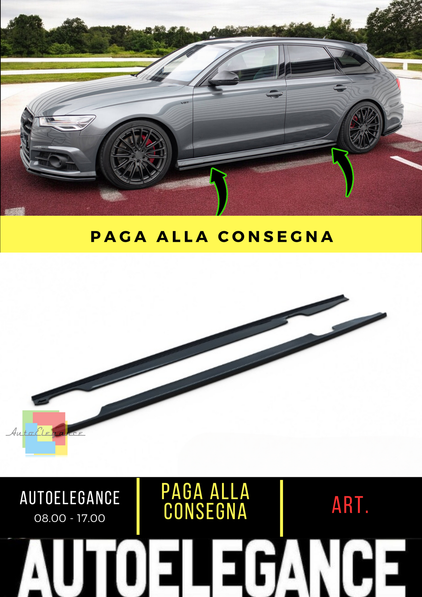 🔥Under Side Skirts suitable for Audi S6 / A6 S-Line / A6 C7 FL🔥