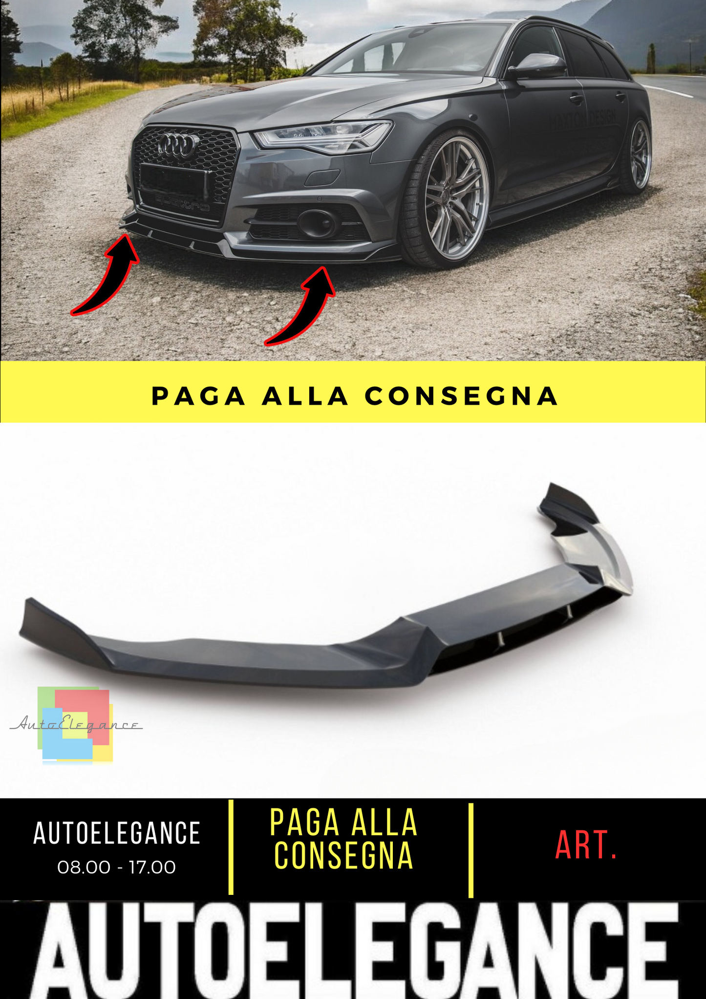 🔥Front splitter suitable for Audi A6 / A6 C7 S-line / S6 C7 Facelift🔥