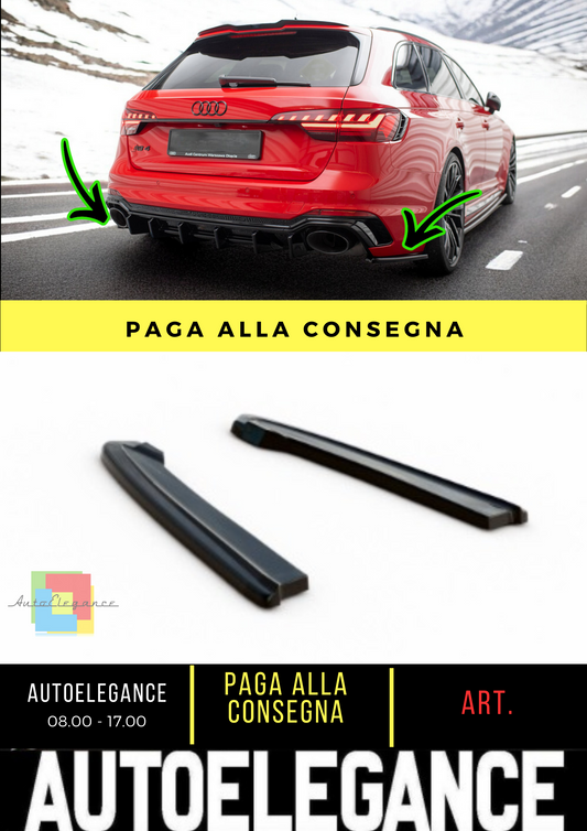 🔥Splitter laterali posteriori adatto per Audi RS4 B9 / B9 Facelift🔥