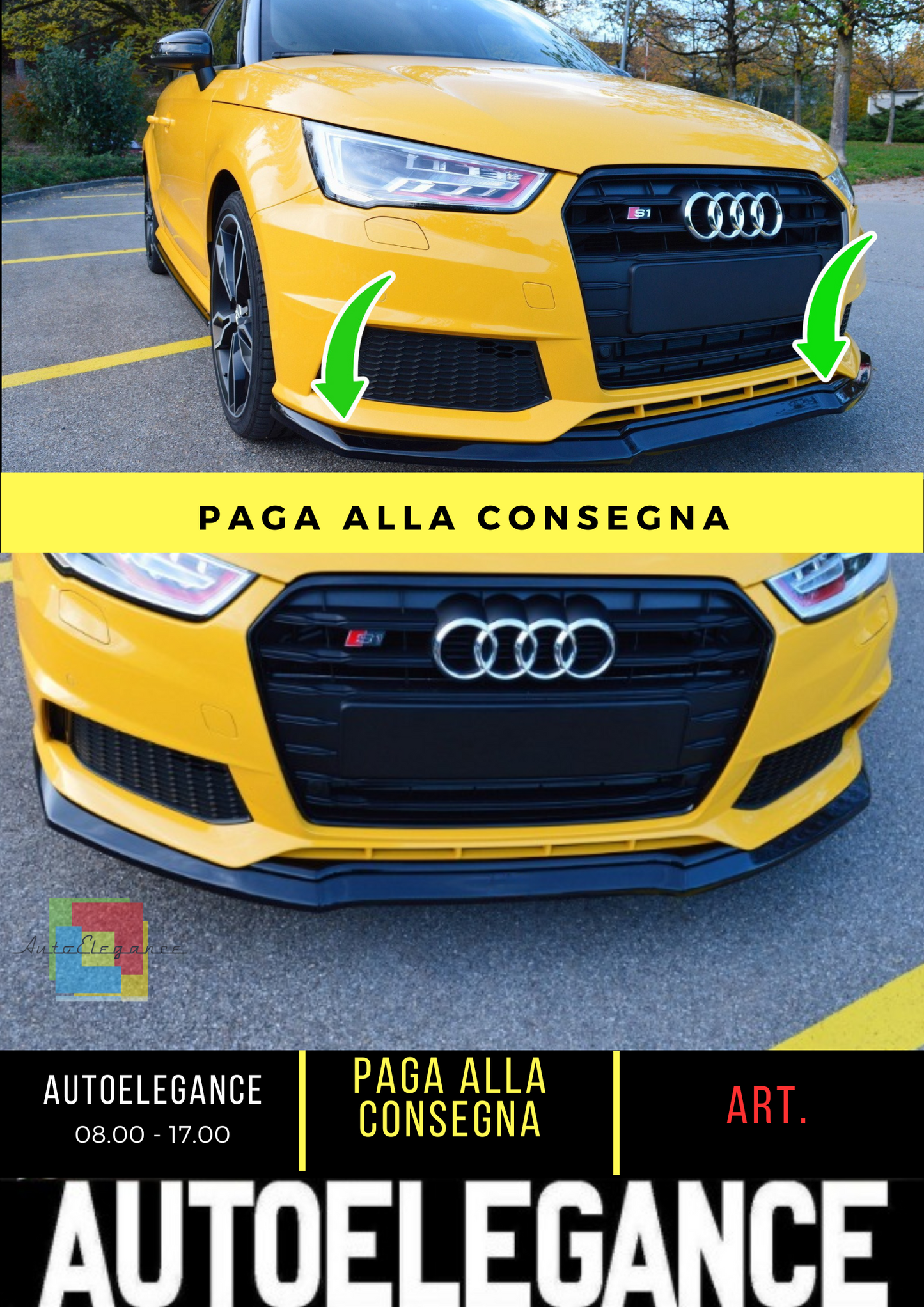 ✨Splitter anteriore adatto per Audi S1 8X✨