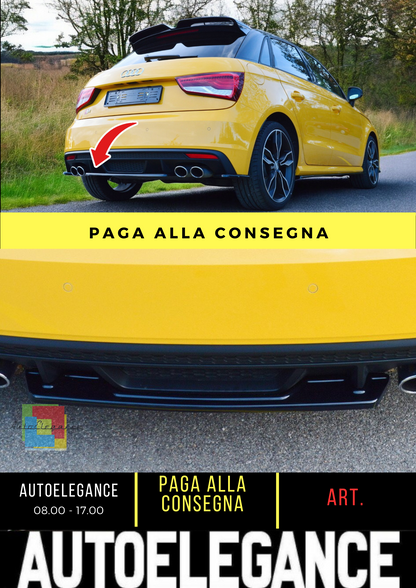 ✨Diffusore posteriore nero luci adatto per Audi S1 8X✨