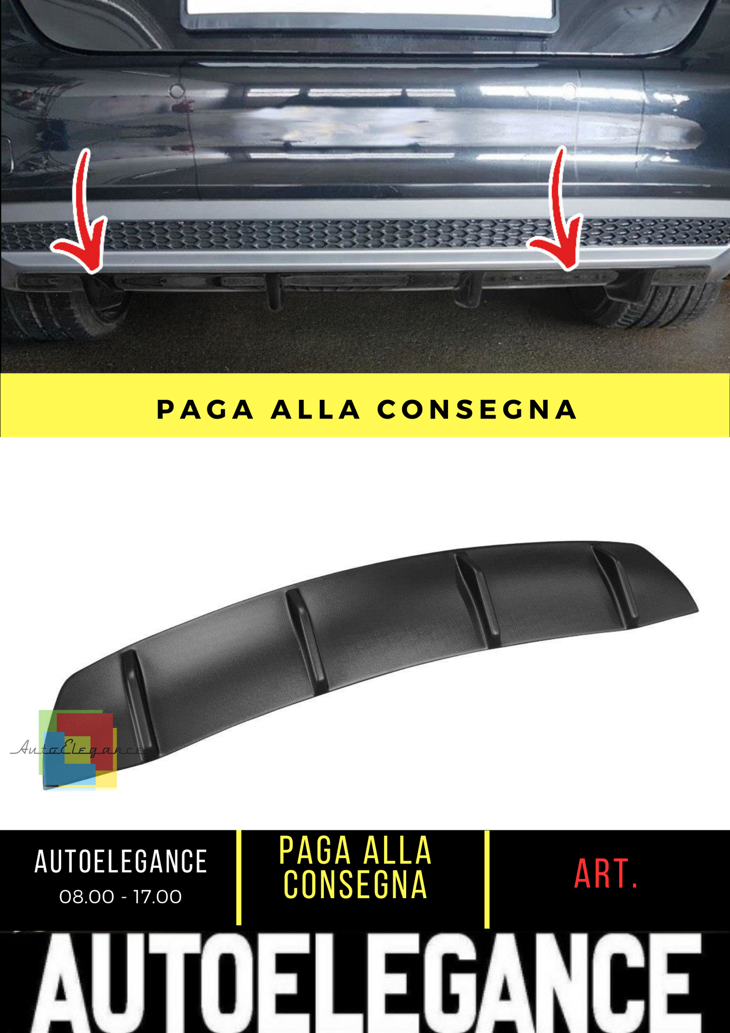 💫Black Rear Diffuser Lights Suitable for Audi A7 Mk1 S-Line💫
