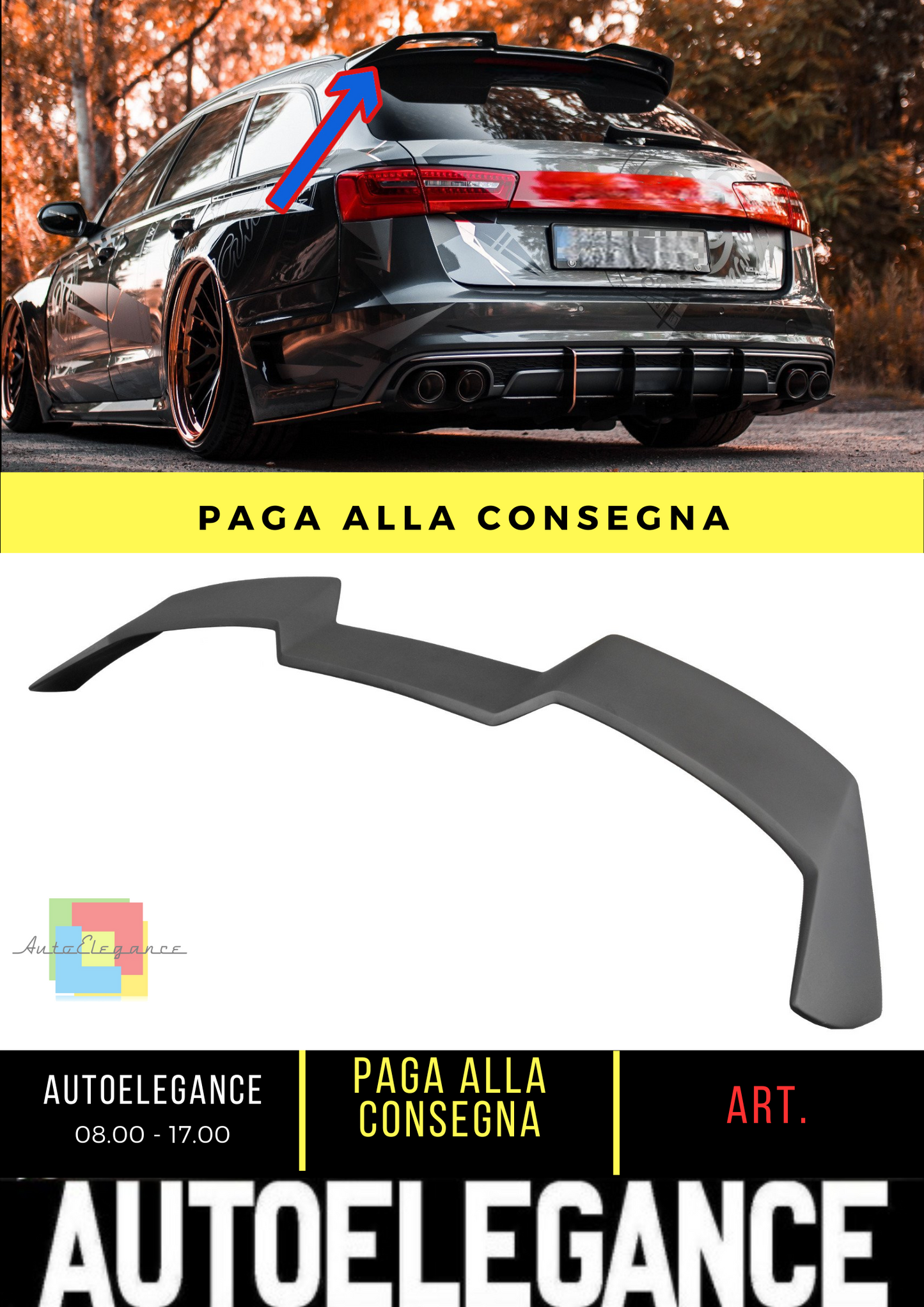 ✨Spoiler adatto per Audi S6 / A6 S-Line C7 / C7 FL Avant✨