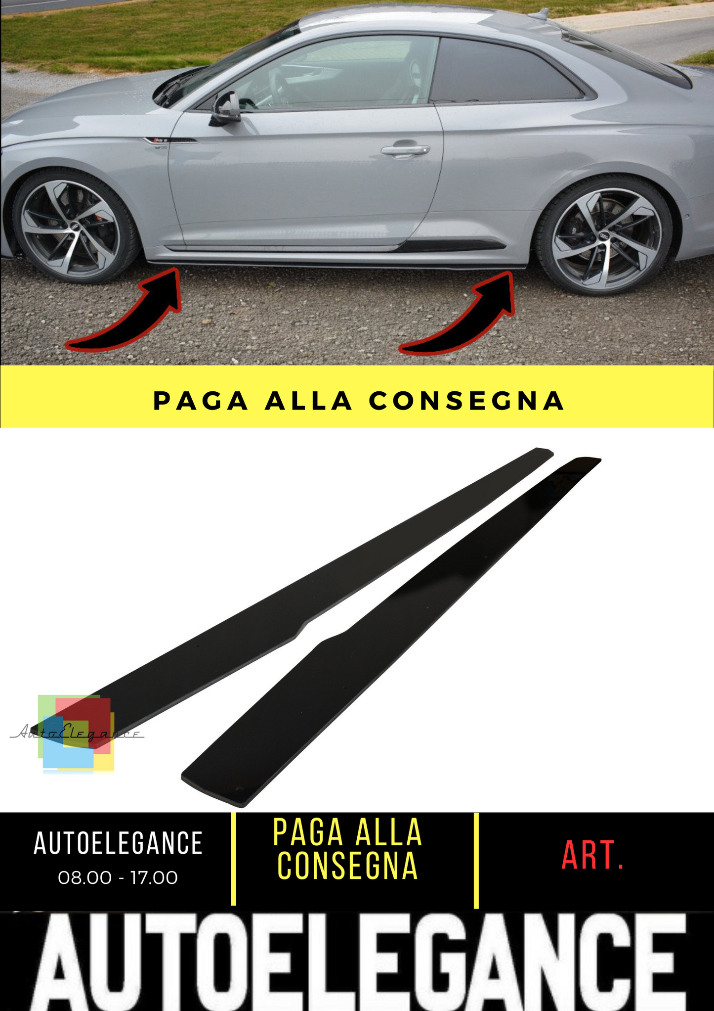 💫Sotto Minigonne Laterali Racing adatto per Audi RS5 F5 Coupe💫