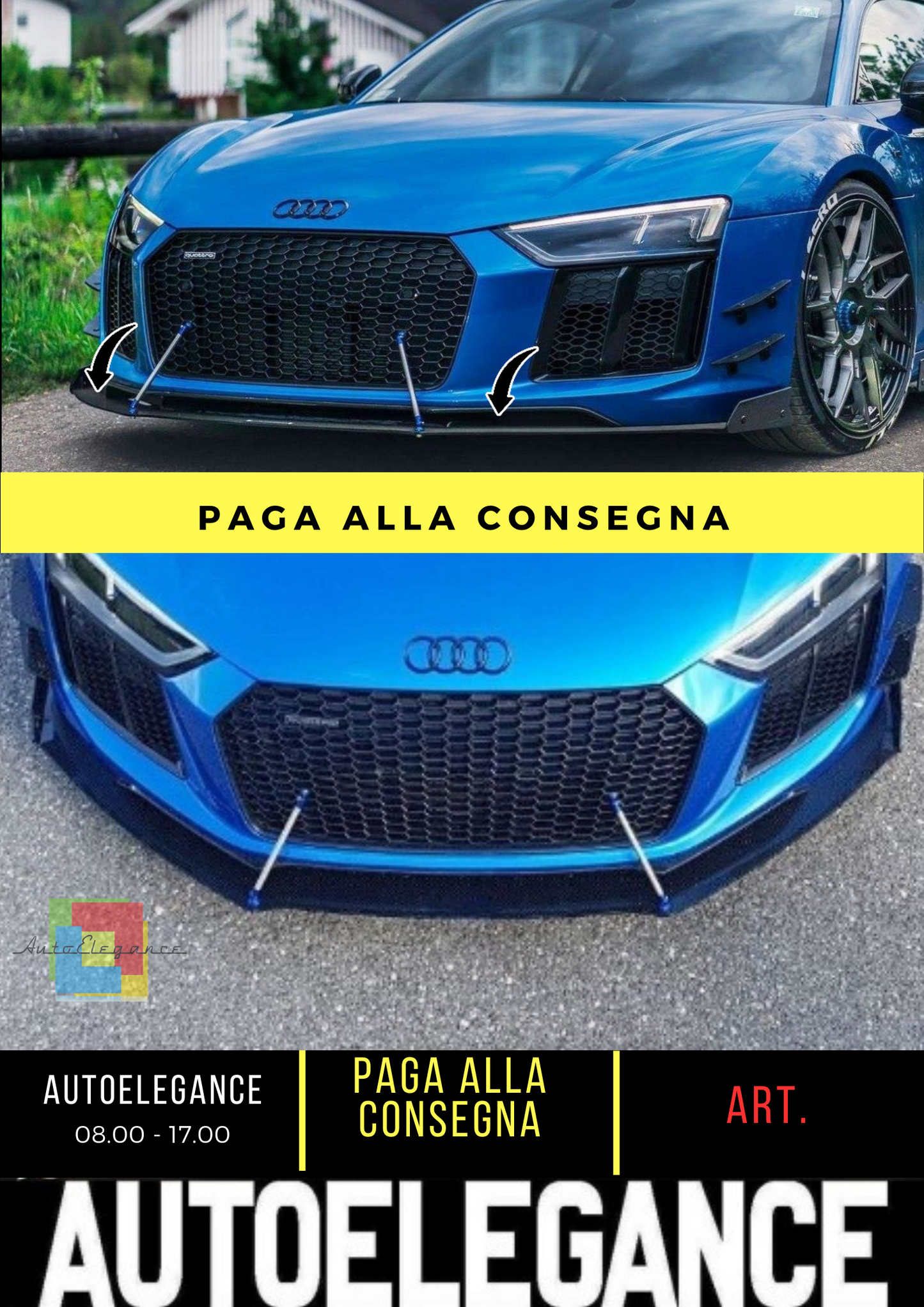 💫Splitter Anteriore Racing adatto per Audi R8 Mk.2💫