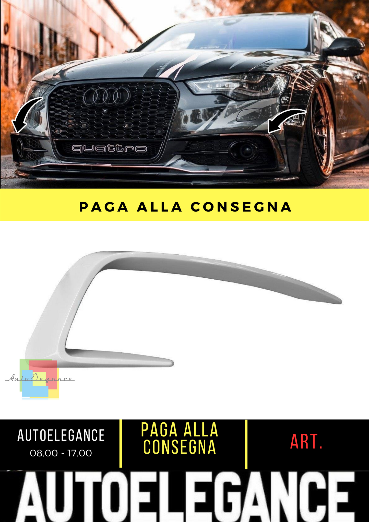 💫Cornici per fari adatto per Audi S6 / A6 S-Line C7💫