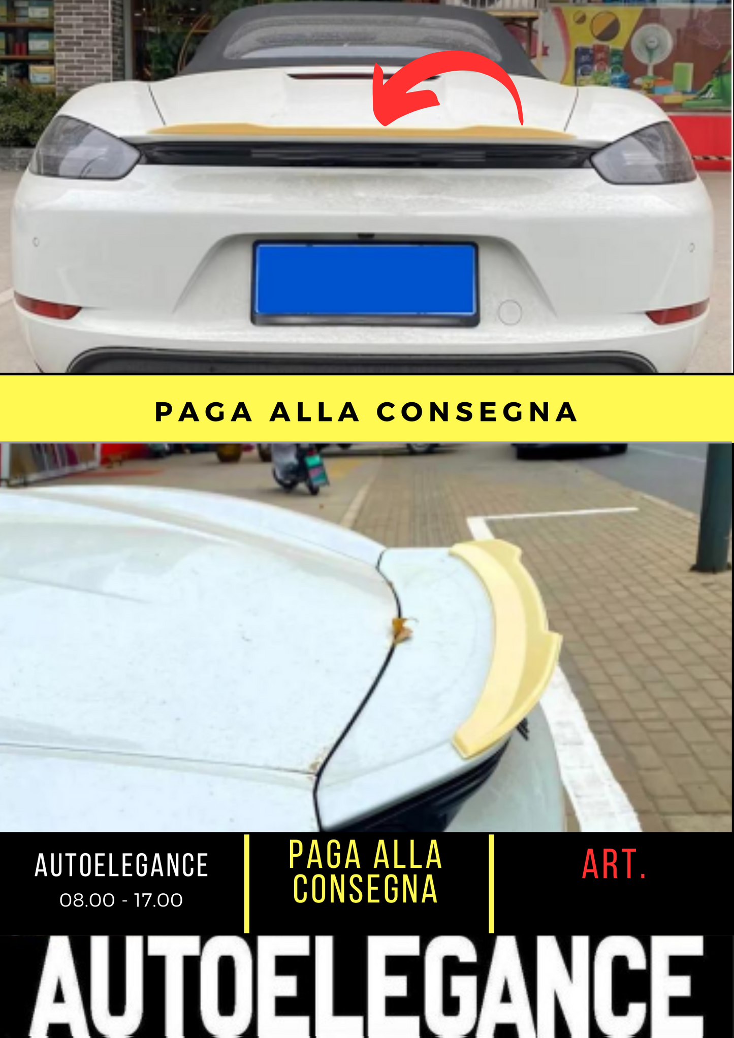 💕 REAR SPOILER SUITABLE FOR PORSCHE 718 BOXTER MATT BLACK💕