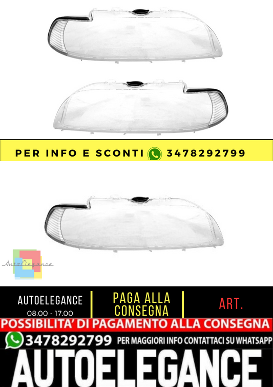 🔥BMW E39 Facelift 2000-2003 5 Series White Headlight Lens Set🔥