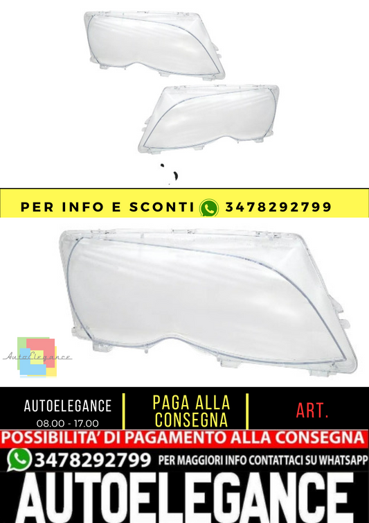 🔥Set lenti faro per BMW Serie 3 E46 Facelift anno 01-05 alogeno / X🔥