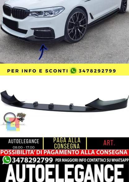 🔥 Spoiler anteriore performante opaco adatto per BMW serie 5 G30 G31 16-20🔥