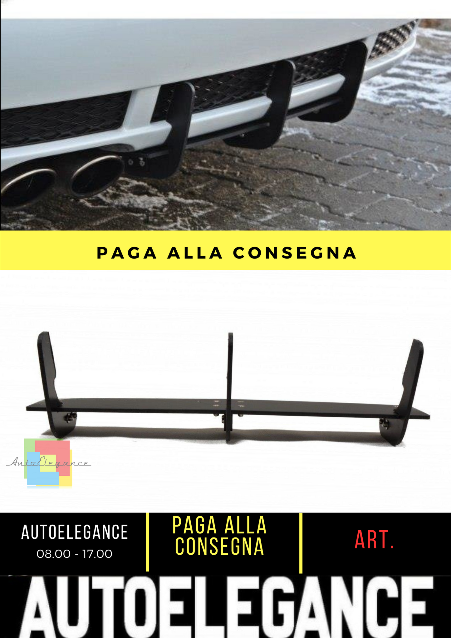 ⭐Black rear diffuser lights suitable for AUDI RS4 B5 ⭐