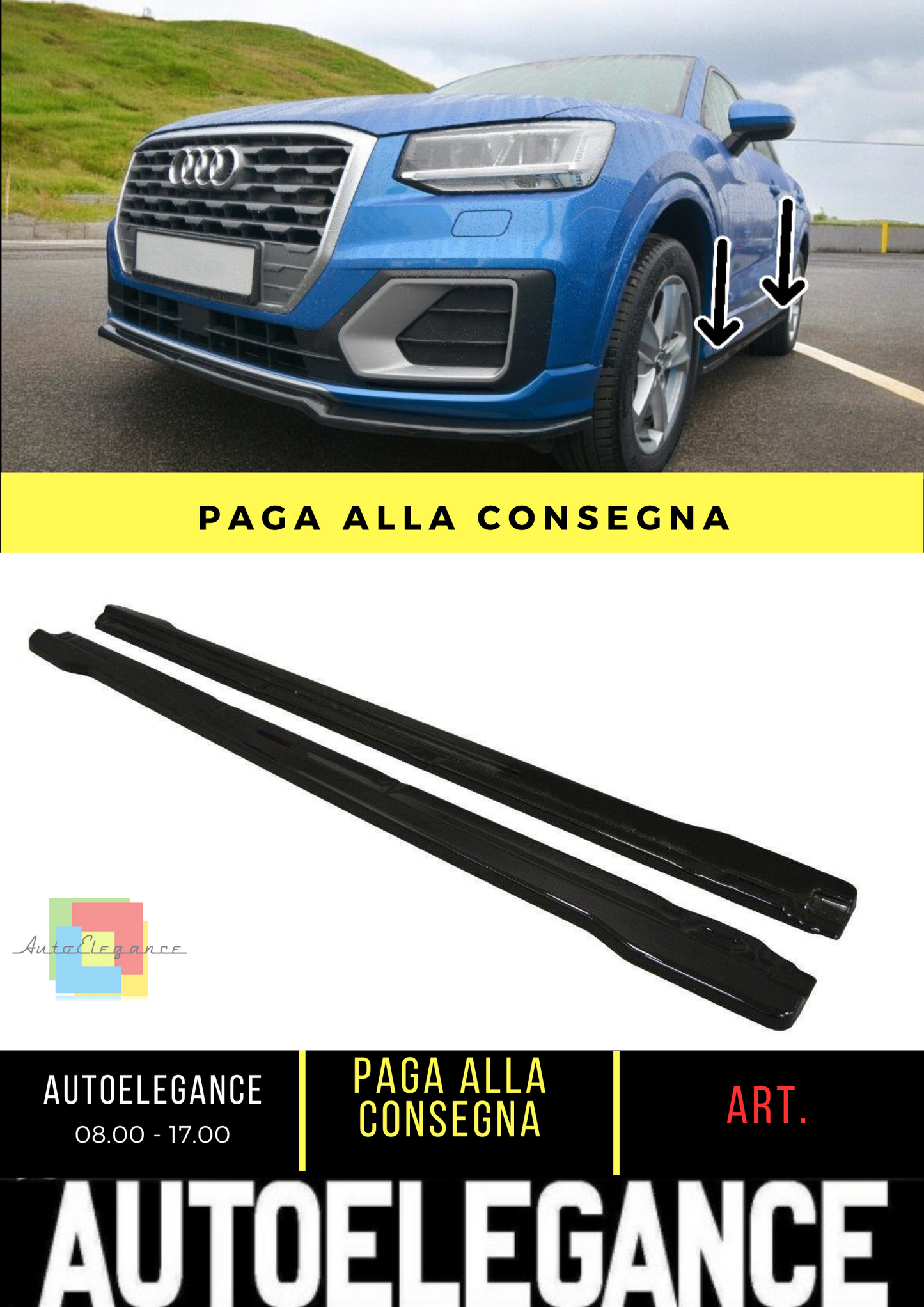 ⭐Under Side Skirts suitable for Audi Q2 Mk.1⭐
