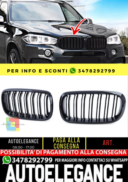 🔥Griglia della griglia del radiatore sportiva a doppia barra per BMW X5  X6 🔥
