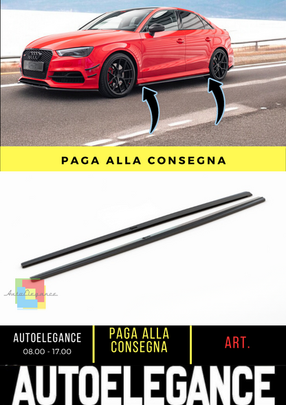 ⭐Sotto Minigonne Laterali V.1 adatto per Audi S3 / A3 S-Line 8V / 8V FL Berlina⭐
