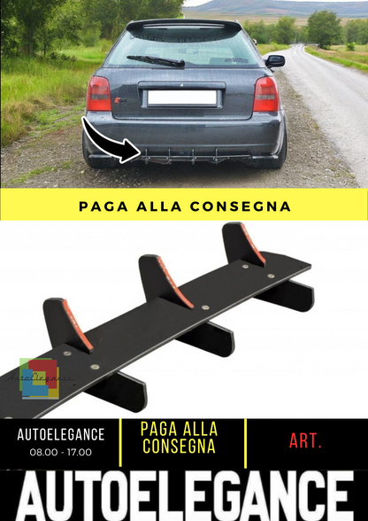 ⭐Diffusore posteriore nero luci V.2 adatto per AUDI S4 B5 Avant⭐